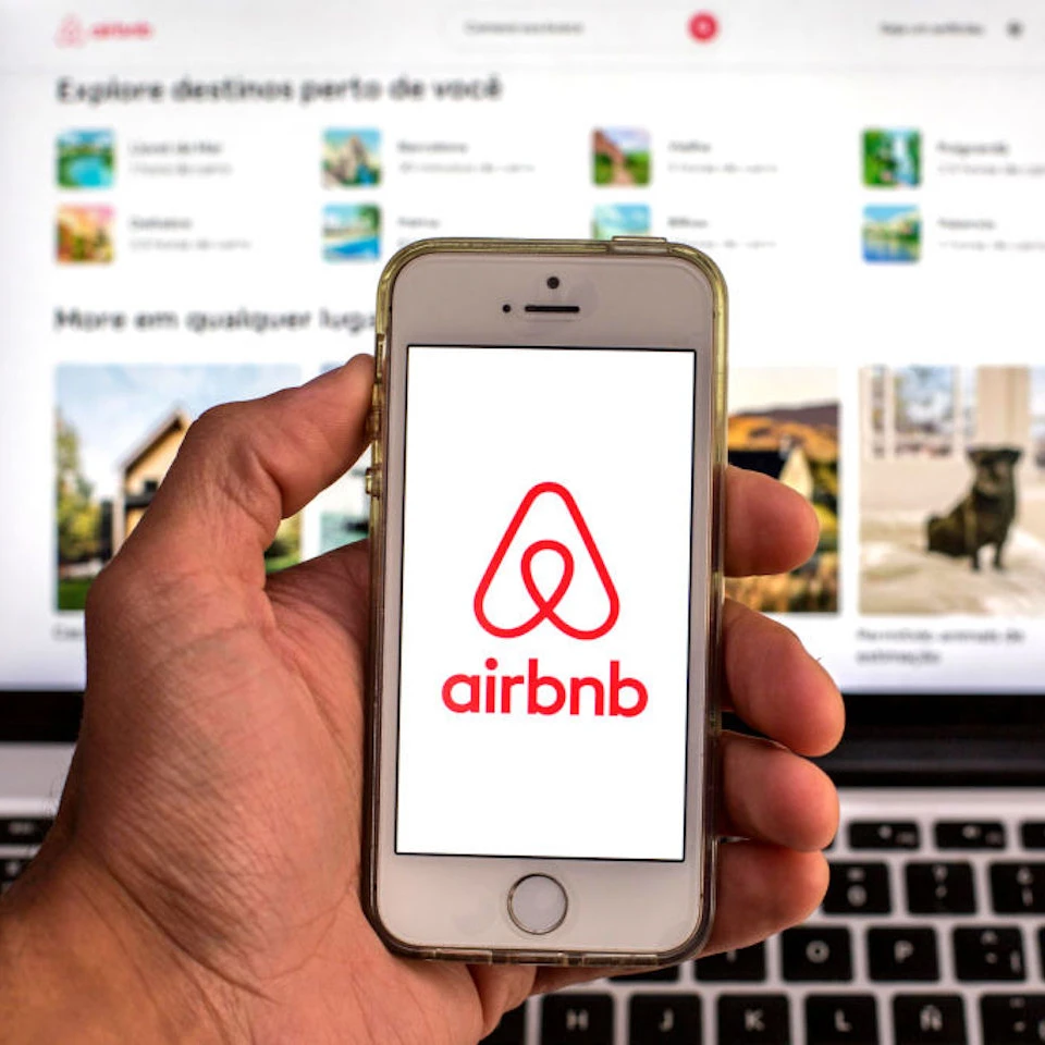 Airbnb on a phone